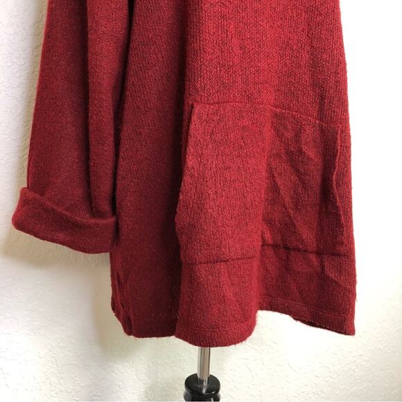 Soft Surroundings deep red slit collar tunic sweater size 1X - Picture 5 of 14